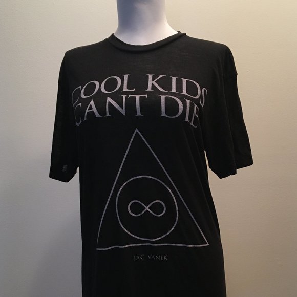 Jac Vanek Tops - Jac Vanek 'Cool Kids Can't Die' T-Shirt